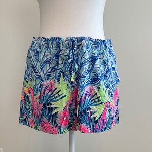 Lilly Pulitzer Katia shorts Tropical Print Women's Shorts - Blue, Pink, Green